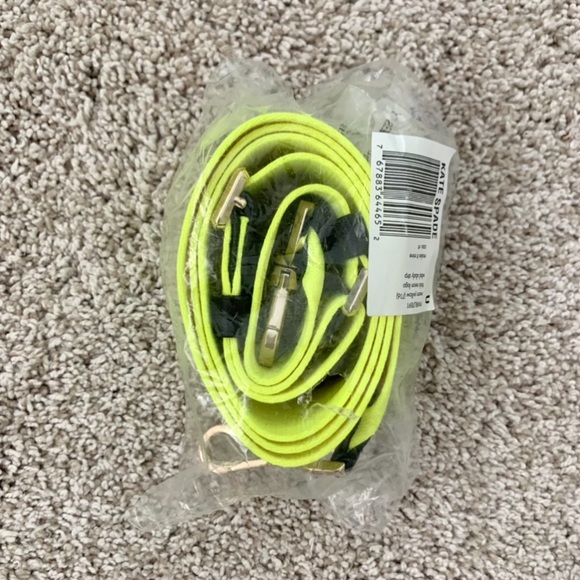 NWT Kate Spade Neon Yellow Bag Strap - Picture 2 of 6